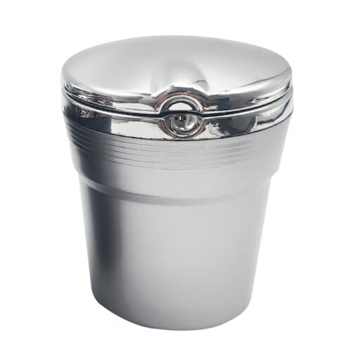 Car Ashtray with Lid & LED Light Smell Proof Portable Ashtray Mini Trash Can