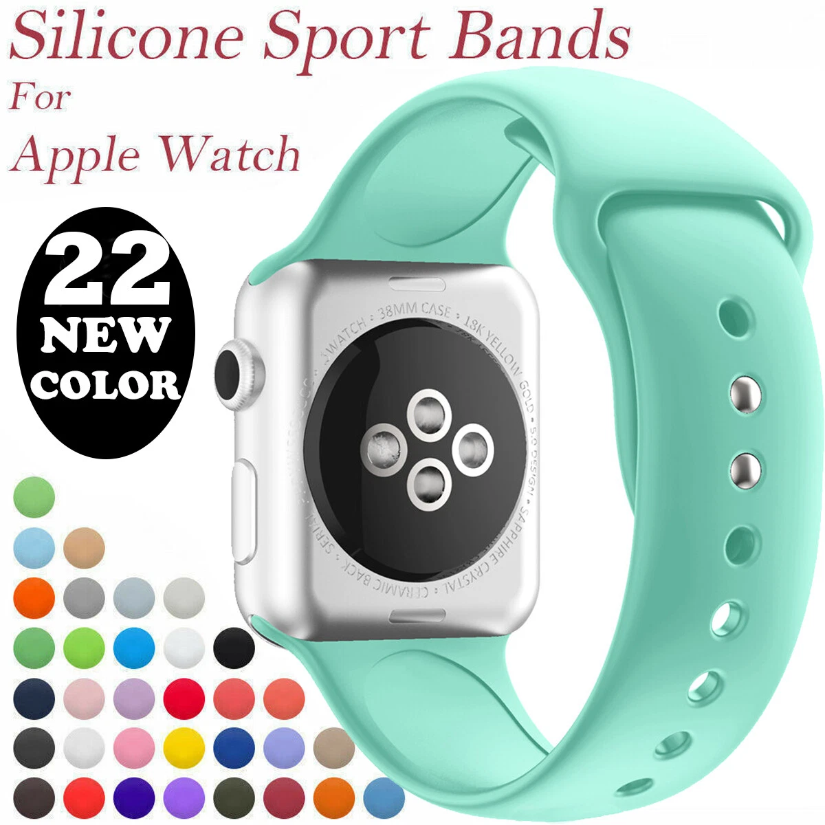 F r Apple Watch Sports Armband Series 7 6 5 4 Silikon Band 41mm 45mm Ersatz Loop
