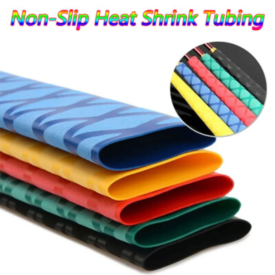 Φ15-40mm Non Slip Heat Shrink Tube Textured Wrap Sleeving Handle Grip Waterproof