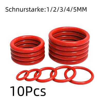 O-Ring Ø5-50mm Schnurstärke 1/2/3/4/5mm DIN3771 Silikon Dichtring Oring Nullring