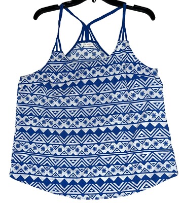 Mine Too Plus Size Blue Racerback Tank Top 1XL