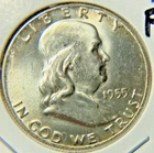 1955 Benjamin Franklin Half Dollar BU 90% Silver 10.0