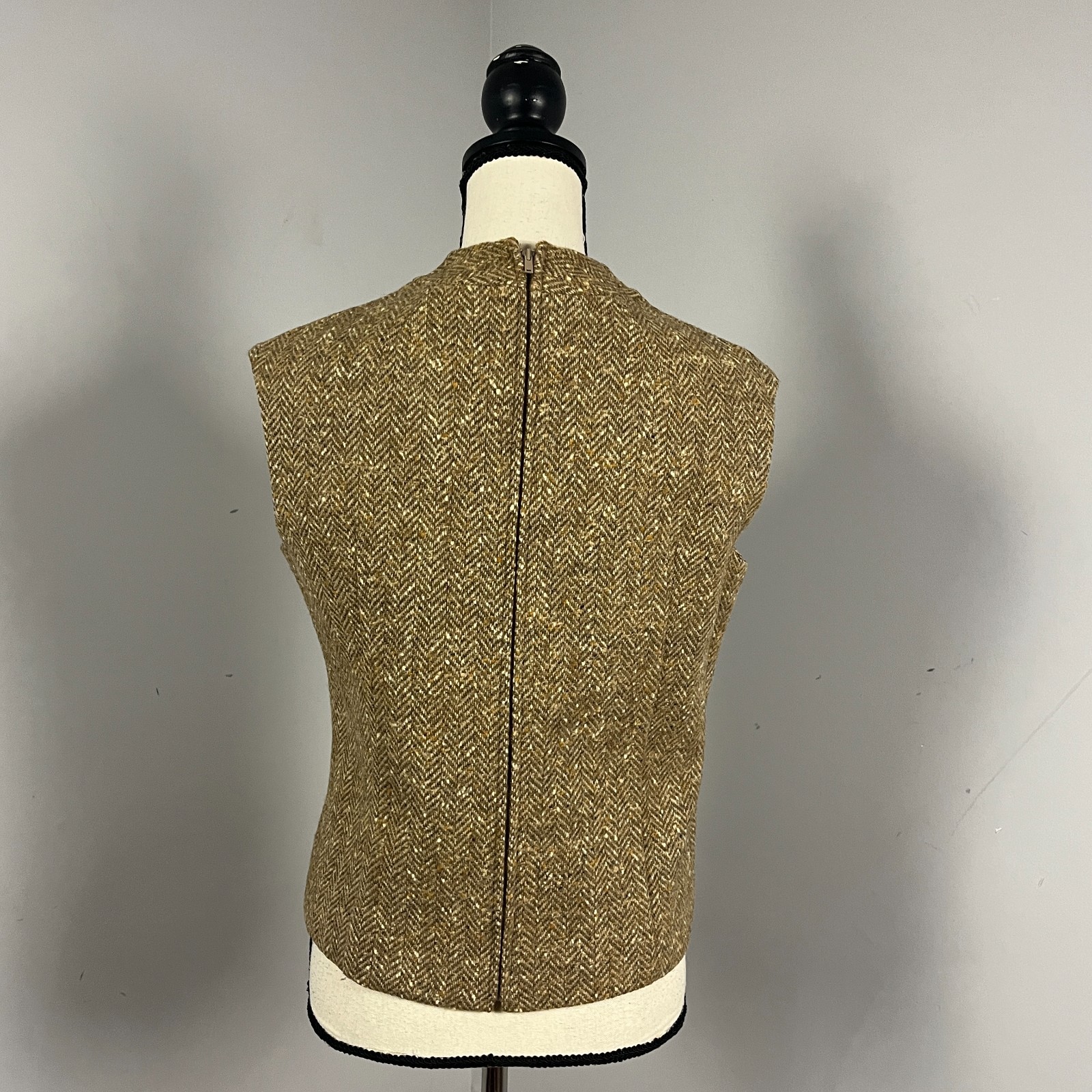 Pendleton Vintage Wool Herringbone Back Zip Sleev… - image 3