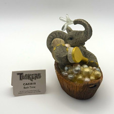 Tuskers Elephant Ornament Figurine Ornament "Bath Time" CA03818