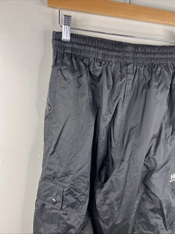 Pantalones de Lluvia Helly Hansen Adulto Medianos Negros Embalables Nylon Hombres A82 Foto 4 de 4