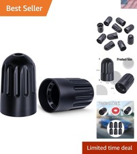 Durable 10pk Black Tpms Valve Caps For Cars Trucks Motorcycles Bicycles Durable 10pk Black Tpms Valve Caps For Cars Trucks Motorcycles Bicycles