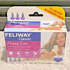FELIWAY  Classic 3 x 30 Day Cat Calming REFILLS for Pheromone Diffuser 2027 