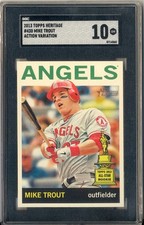 2013 Topps Heritage Action Variation Mike Trout #430 SGC 10 GEM MINT