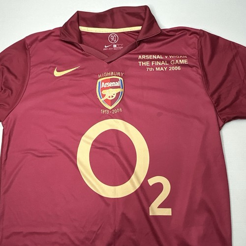 Arsenal Highbury Final Game 2006 Henry 14 Football Shirt Fan Made Replica Size S - Bild 4 von 10