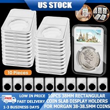 10Pcs Coin Clear Display Storage Holder For Morgan Peace IKE Silver Dollar Coins