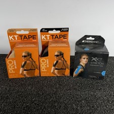 KT Tape Pro Synthetic Kinesiology Athletic Tape 20CT Precut 10  Jet Black Beige