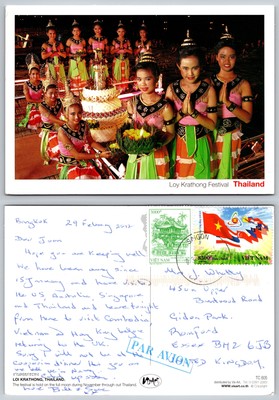 c23115 Festival Loi Krathong Norwegen Postkarte 2012 Stempel