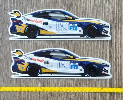 2 BMW M4 GT4 IMSA GS AutoTechnic Racing Official Decals 5''x1.5'' Stickers F82