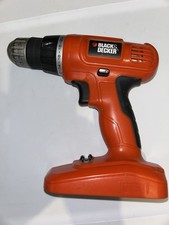 BLACK+DECKER GC01800 18V Cordless Drill Orange Black Keyless Chuck No Battery