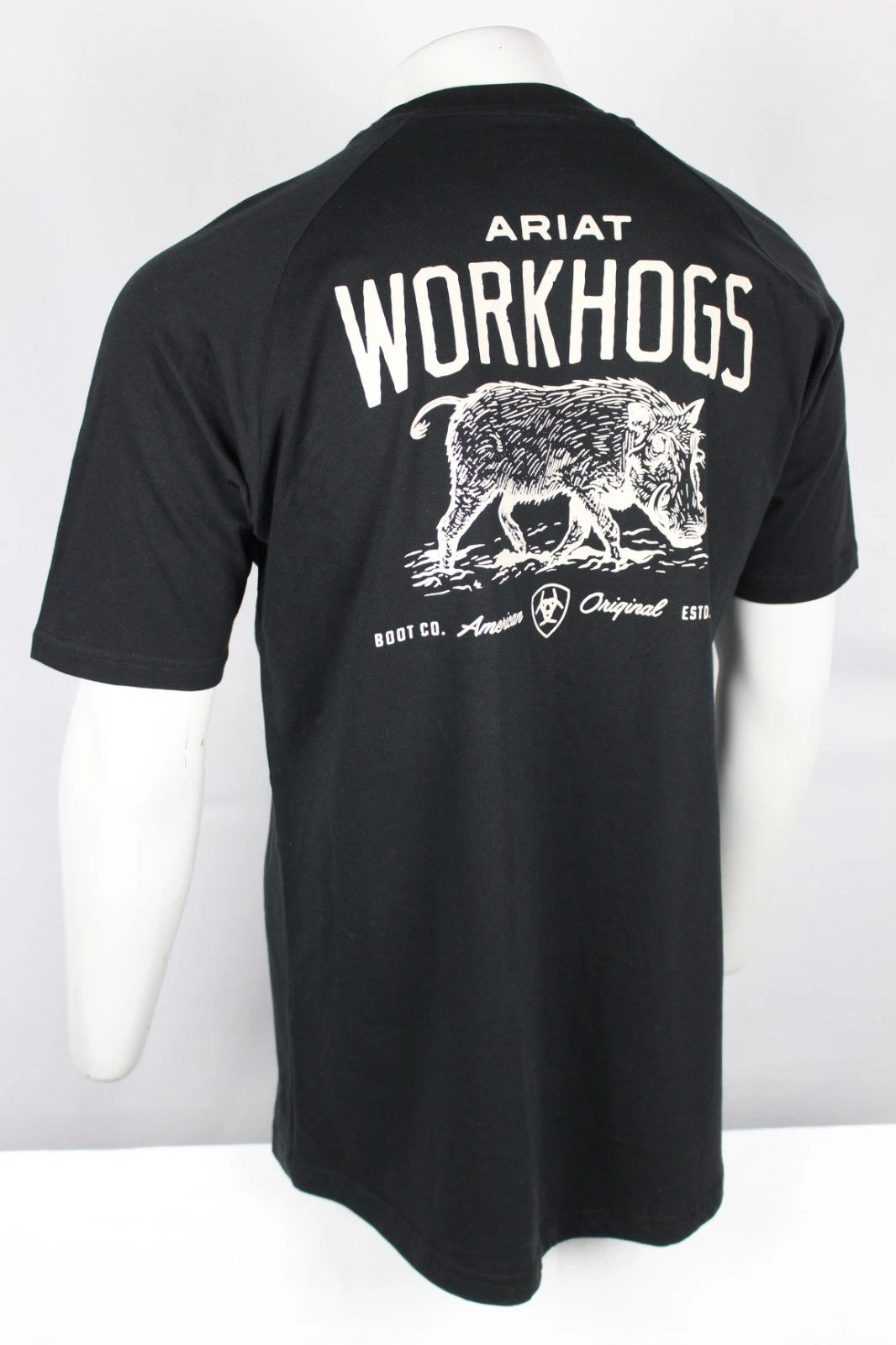 Ariat Men's Rebar Cotton Strong Workhog Shirt Short Sleeve Black 10054446