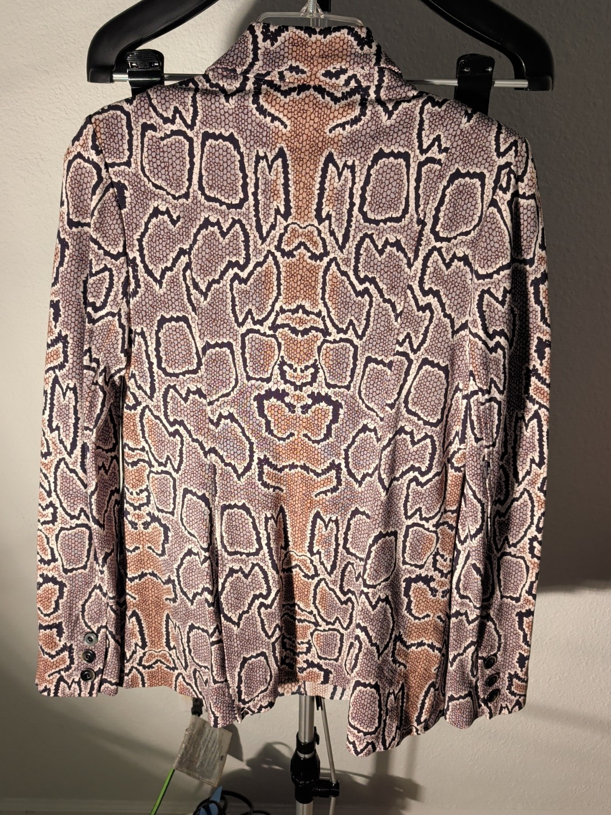 Cabi Jacket/Blouse Combo Size S Python Print Long… - image 21