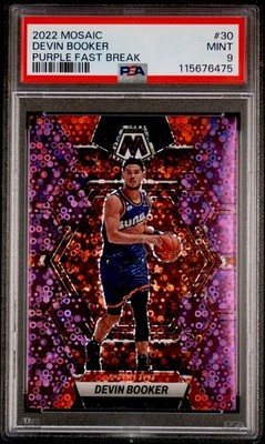 2022 PANINI MOSAIC | PURPLE FAST BREAK [#13/50] #30 DEVIN BOOKER - POP 2
