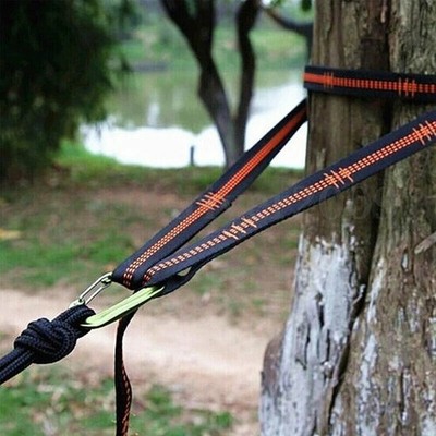 600lb Hammock Straps 2 Pack Heavy Duty Polyester Tree Hanging Rope 5 Ring Set XL