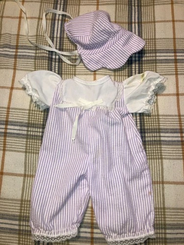 Vintage Cabbage Patch Kids/Doll Clothes Purple Striped Preemie (107)