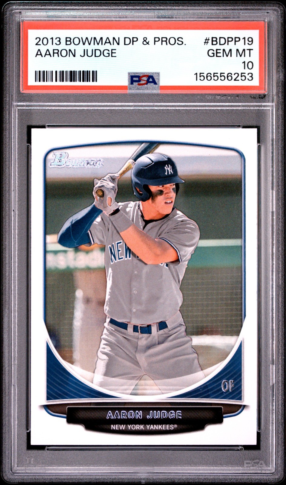 2013 Bowman Draft Picks & Prospects Aaron Judge #BDPP19 Rookie Card PSA 10 GEM view 1
