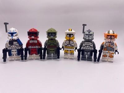 Lego Captain Rex, Commander Cody, Wolffe, Fox, Bly, Doom Minifigures - GCC - NEW