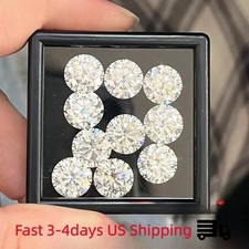 US Full Size D Color 0.1-13ct VVS1 Round Excellent Cut GRA Loose Moissanite