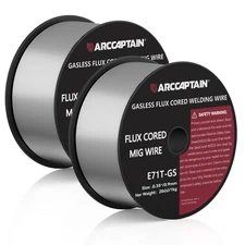 Arccaptain Flux Core Welding Wire .035, E71t-gs Mig Welding Wire 2-pound X 2 Spo