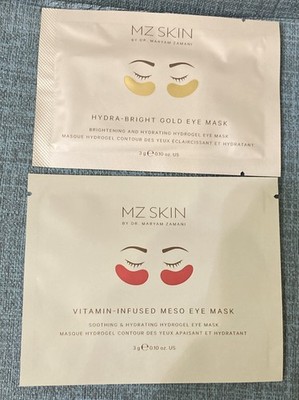 MZ SKIN Hydra Bright Golden Eye Treatment + Vitamin Infused Meso Eye Mask SEALED