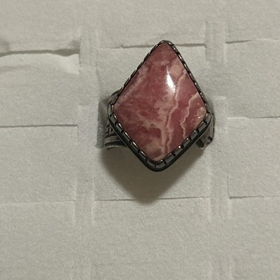 RMT Roderick Tenorio Carolyn Pollack Relios Sterlingsilber rosa Rhodochrosit Ring Größe 8