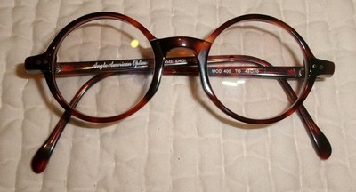 Authentic Anglo American Optical Tortoise MOD 400 BLK42mm Frames Glasses England
