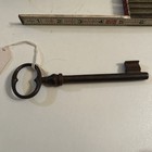 Antique Heart Bow Skeleton Gare Key 5.75" Large Heavy Forged Iron Rim Lock 1/269 — photo 4
