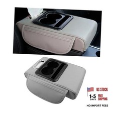 Car Center Console Armrest Pillow, Vehicle Middle Console Cover Cushion Gray