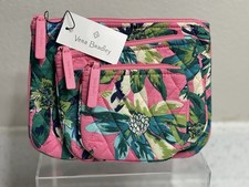 Vera Bradley Tropical Paradise Cosmetic Bag Trio Three Piece Set--New With Tags.