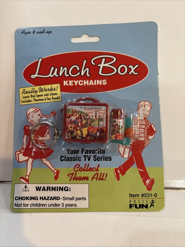 1998 The Beverly Hillbillies TV Series Lunch Box Keychain Key Ring Basic Fun-NIP