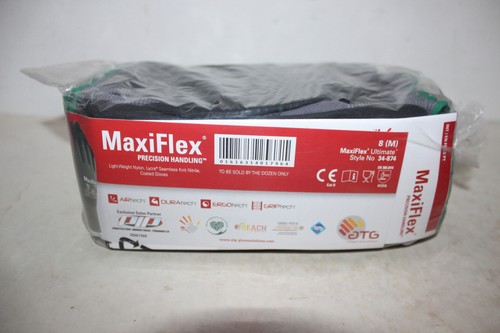 ATG MaxiFlex Ultimate Men's Medium Gray Nitrile Coated Work Gloves with