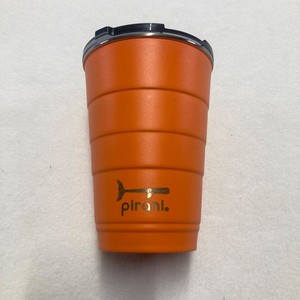 Pirani 16 oz Orange Insulated Stacking Tumbler with Lid Camping Hiking