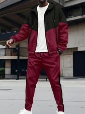 Men's Outfit 2 Piece Set Shirt Pants Suit PLUS SIZE BIG 5XL