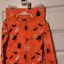 Hyde Unisex Kids Halloween Pajama Set Size 8 Orange Long Sleeve