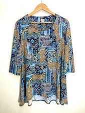 Chico’s Women’s Dress Size 1 Medium Blue Floral