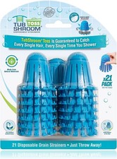Toss 21pk Disposable Bath Tub Drain Strainers - Hair Catcher Snare for Shower Ba