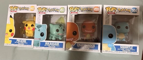 Funko Pop! Pokémon Pikachu Bulbasaur Charmander Squirtle Vinyl Figures Set