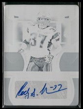 2020 National Treasures Rodney Harrison Signatures Printing Plate Black #/1
