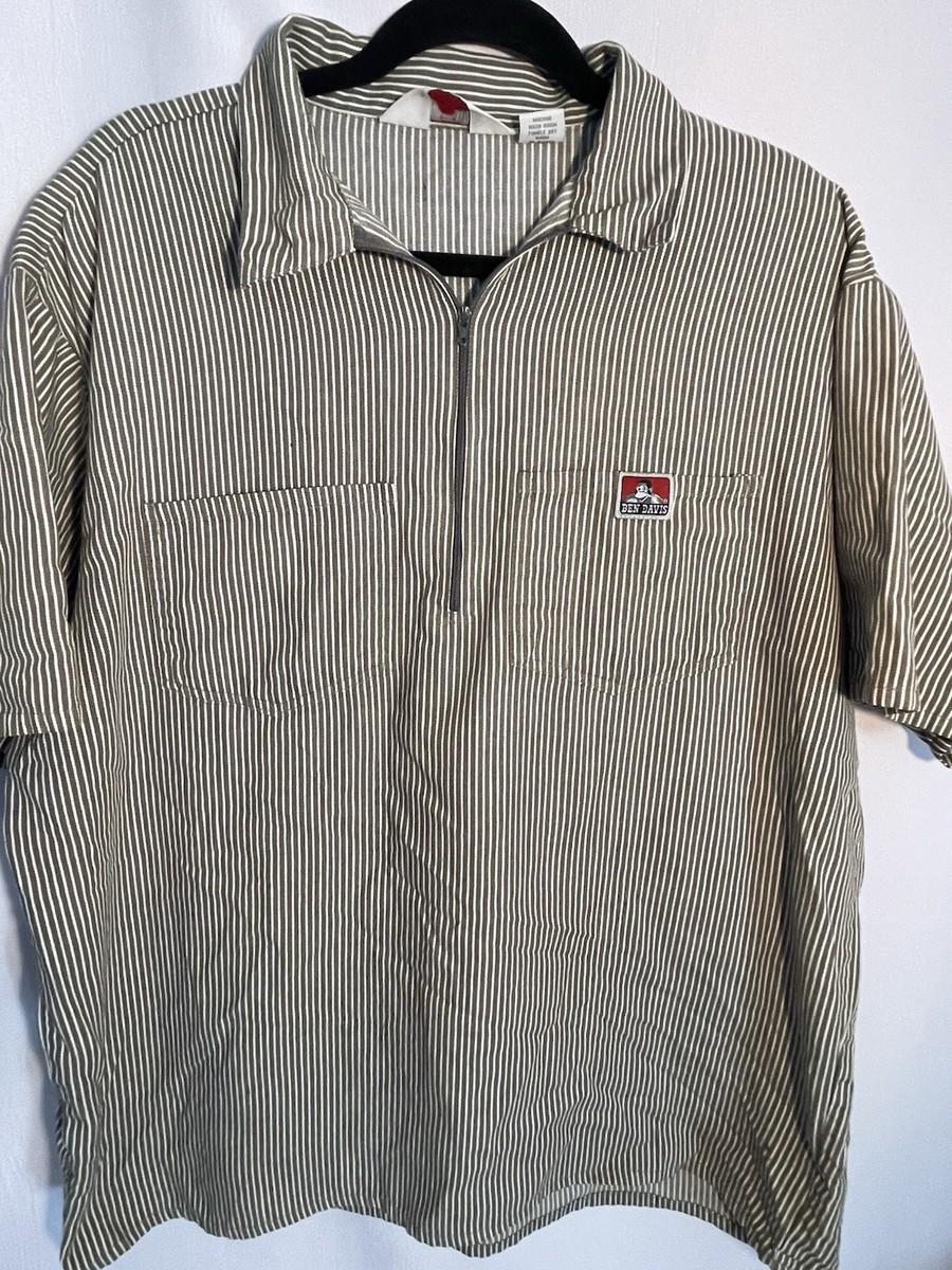 ben davis dress shirt Ben Davis Short Sleeve Stripe 1/2 Zip