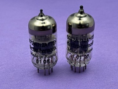 (2) Electro Harmonix 6072A 12AY7 Vacuum Tubes NIB Condition Tests New Amplitrex