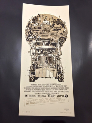 Tyler Stout, MAD MAX FURY ROAD, Vorführhandzettel, alternatives Filmplakat