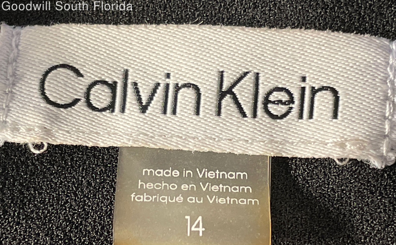 Calvin Klein Womens Black Sheer Balloon Sleeve Back Zip One-Piece Jumpsuit Sz 14 thumbnail 5