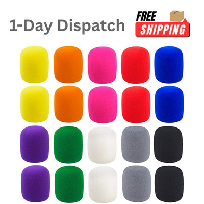 20 Pcs Colorful Foam Microphone Cover 10 Colors Thick Handheld Mic Windscreen
