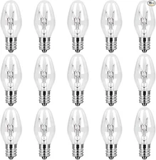 15-Pack Night Light Bulbs 7 Watt, 120V E12 C7 Small Light Bulb for Plug-in Hi