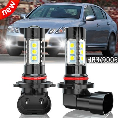 For Lexus LS430 LS460 GS350 GS430 2pcs 9005/9006/HB4 LED Fog Light Bulbs 6000K