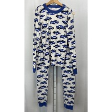 HANNA ANDERSSON Long Sleeve Pajamas Set Speed Racer Cars Blue White 160 14 16
